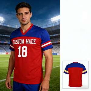 Camiseta de Hockey Personalizada para Hombre, Estilo Urbano, Manga Corta, Transpirable, de Secado Rápido, con Diseño de Bandera Nacional - Product Image 1