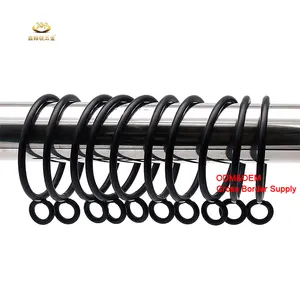 Factory Wholesale Metal Curtain Rings With Eyelets Drapery Rings For Hanging Curtains