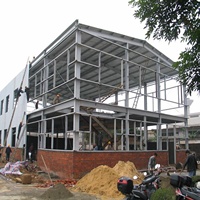 Construcción prefabricada Materiales metálicos industriales Hangar Cobertizo Almacén Taller Planta Estructura de acero Edificio