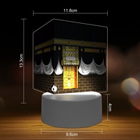 Pafu vente en gros décoration musulmane 3D islamique Muhammad Allah Ramadan veilleuse calligraphie islamique islamique LED lampe acrylique