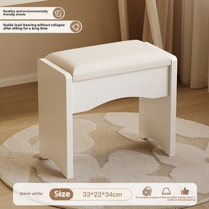 Silla clásica moderna <span class=keywords><strong>de</strong></span> <span class=keywords><strong>madera</strong></span> para uñas, espejo iluminado, <span class=keywords><strong>tocador</strong></span> para dormitorio <span class=keywords><strong>de</strong></span> <span class=keywords><strong>niñas</strong></span>, modelo <span class=keywords><strong>de</strong></span> banco, taburete <span class=keywords><strong>de</strong></span> maquillaje, <span class=keywords><strong>tocador</strong></span> <span class=keywords><strong>de</strong></span> estilo MDF para uso doméstico - Product Image 6