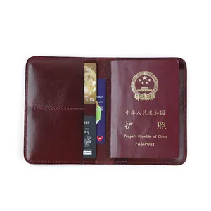 Высококачественный водонепроницаемый кожаный бумажник для паспорта