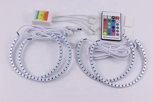 HYML 131mmX4 131mm x 2 pièces + 146mm x 2 pièces 30W 3500LM pour E36 E39 <span class=keywords><strong>E46</strong></span> E38 <span class=keywords><strong>RGB</strong></span> 7 couleurs LED <span class=keywords><strong>Angel</strong></span> Eye Hola anneaux de contrôle App - Product Image 3