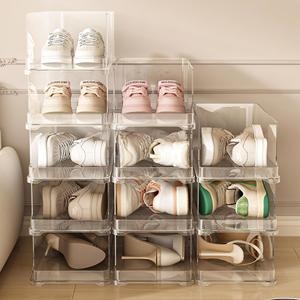 Stackable Basketball <strong>Shoe</strong> Organizer Thick Transparent Plastic <strong>Shoe</strong> <strong>Box</strong> with Flip Top for Efficient <strong>Shoe</strong> Storage Organization - Product Image 1