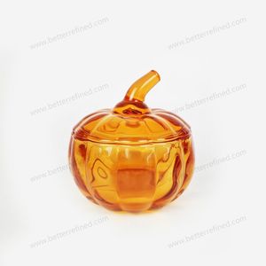 Hổ phách & nâu bí ngô hình lọ thủy tinh tự làm nến với natri-canxi bí ngô Kính chủ sở hữu - Product Image 2