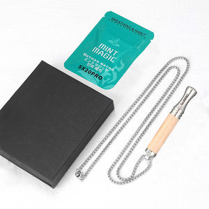 Minyak Esensial Stroberi Gaya Baru Logo Kustom FUM Inhaler Kayu Tanpa Uap Bebas Asap Kalung Liontin Berhenti Merokok - Product Image 6