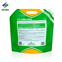DQ PACK personnalisé recyclable 5KG/5L détergent de savon liquide pochette de bec d'angle en plastique