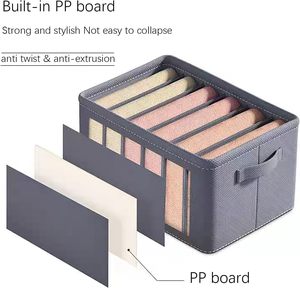 Wholesale Manufacturer Drawer <b>Storage</b> <b>Box</b> Foldable Clothing Pants Organizer <b>for</b> Wardrobe Closet Desk - Product Image 4