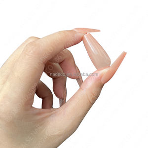 NADECO – faux ongles en forme de cercueil moyen, système de couverture complète, <span class=keywords><strong>capsule</strong></span> gel x coloré, fournisseurs de faux ongles, gel x ongles de plage - Product Image 1