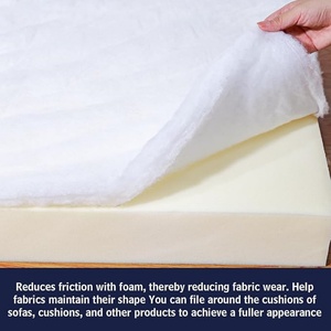 Ouate de polyester durable, douce et recyclée, lavable et durable pour le remplissage des projets de couettes et de vêtements d'hiver. - Product Image 4