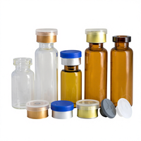 Ampoule en verre ambré transparent de haute qualité, cylindrique, avec bouchon en caoutchouc, pour huile essentielle, disponible en 5 ml, 10 ml, 15 ml, 20 ml, 30 ml, 50 ml, 60 ml.