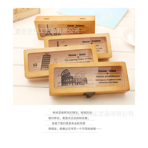 Estuche de Lápices de Madera con Regla, Artículos de Oficina Escolares, Impresión Digital, Logotipo Personalizado, Organizador para Estudiantes 001 - Product Image 3