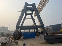 Grue à portique à double poutre en caoutchouc pour entrepôt, extérieur et intérieur, 15 tonnes, 16 tonnes, 20 tonnes, générateur diesel