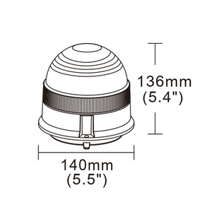 Balise d'avertissement à LED magnétique pour l'agriculture YL-815D-B - Product Image 2