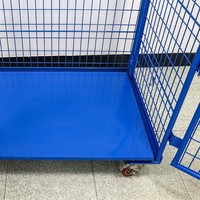 Chariot à cage roulante robuste en acier, conteneur en treillis métallique pour la logistique d'entrepôt, directement de l'usine