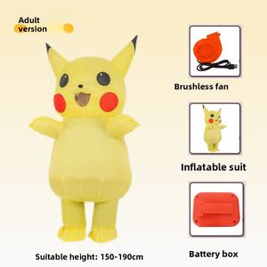 <span class=keywords><strong>Disfraz</strong></span> Inflable de Felpa de <span class=keywords><strong>Pikachu</strong></span> Unisex, Mascota de Navidad para Uso al Aire Libre, Fibra de Poliéster, Precio de Fábrica - Product Image 3