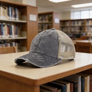 Gorras Personalizables con Logotipo, Gorra de Béisbol con Cola de Caballo, Gorra Desgastada de Algodón Lavado, Gorras Vintage para Mujer para Actividades al Aire Libre - Product Image 5