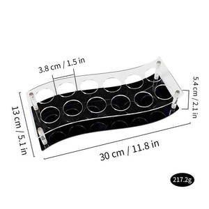 Support de rangement pour verres à <span class=keywords><strong>whisky</strong></span> et tequila, 6 trous, en acrylique transparent, résistant à l'eau, pour <span class=keywords><strong>plateau</strong></span> de dégustation - Product Image 4