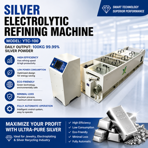 Macchina per la Raffinazione Elettrolitica dell'Argento XHF per la Purificazione di Rottami di Argento da Rifiuti Elettronici, Alta Capacità 5-100kg/giorno, 200kW, Riciclo Metalli - Product Image 1