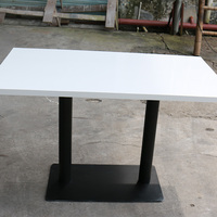 Table à manger en pierre Corian 90x90cm, finition moderne de luxe brillante, pieds en acier inoxydable, personnalisable, pour la maison ou le restaurant, 8-10 ans
