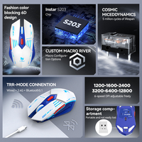 Mouse Gaming Nirkabel High DPI T-WOLF X7 dengan Bluetooth + 2.4G, Pengisian Daya Ujian Mock Ketiga, dan Lampu LED