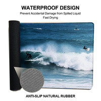 Surf thème Style tapis de souris tapis de bureau anti-dérapant accessoires de bureau pour l'école bureau à domicile Promotion clavier d'ordinateur