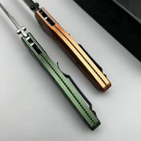 Couteau pliant avec mécanisme de verrouillage, manche en alliage d'aluminium 6061 T6, lame en acier S30V à pointe tombante, couteau de camping, modèle DIY