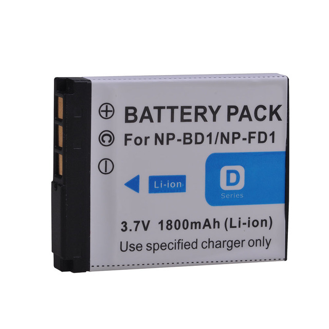 NP-BD1 BD1 FD1 1800mAh Battery for SONY DSC T300 TX1 T900 T700 T500 T200 T77 T900 T90 Camera
