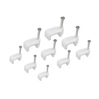 WANDU PE Blanco 6MM Flat Nail-In Cable Clip Accesorios eléctricos de plástico para retención de cables