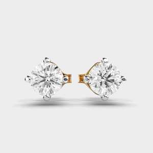 Premium 925 <b>Sterling</b> <b>Silver</b> Round Brilliant Moissanite <b>Stud</b> Earrings Stylish Fine Jewelry for Women - Product Image 6