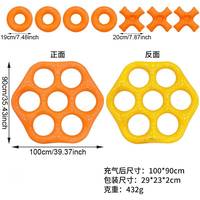 Jouet aquatique gonflable hexagonal personnalisé avec logo, écologique, en PVC, étanche, pour jeux d'eau, divertissement en piscine, team building
