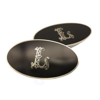 Plaque de nom personnalisée pour flacon de parfum, boîte cosmétique, étiquette décorative en fer, impression offset, logo, autocollant métallique