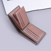 Dompet Pendek Pria Gaya Retro Laris Manis, Dompet Kulit PU Berpatch Modis Kapasitas Besar, Dapat Diukir Laser