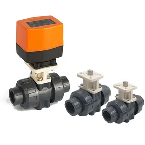 Winnaar Winvall Elektrische Actuator Gemotoriseerde Pvc Kleppen 2 Weg Motor Bediende Controle Plastic Kogelklep Dn25 Dn20 Dn15