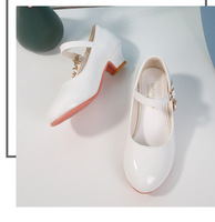 Nouvelles Chaussures de Danse Princesse Blanches en Cuir pour Fille, Ballet d'Hiver et Fête