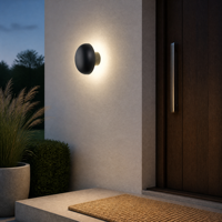 Applique murale LED ronde FULIDI PW1302 6W IP65 étanche lumière du jour 6000K pour extérieur, balcon et véranda avec garantie de 3 ans