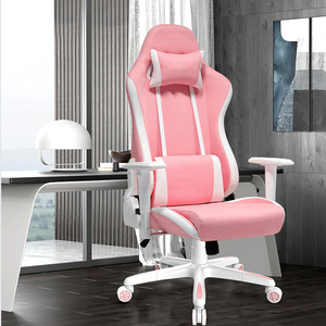Vente en gros de chaise pivotante <span class=keywords><strong>PC</strong></span> de course de haute qualité personnalisable rose design ergonomique en cuir chaises de jeu inclinables pour la maison - Product Image 1