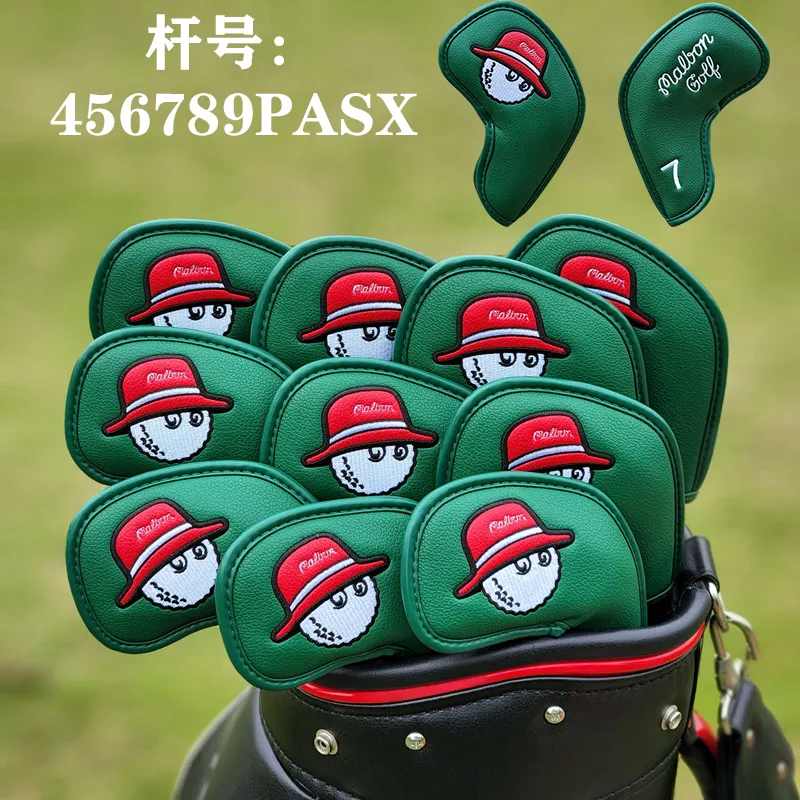 Golf Club Head Cover Custom Golf Club Water Proof PU Leather Covers Iron Putter Headcover 10pcs/set