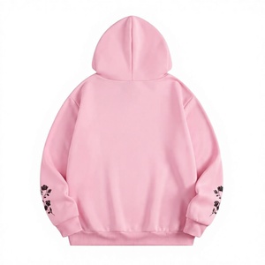 Sudadera con Capucha Premium 100% Algodón, Forro Térmico Cortavientos para Invierno, Estilo Urbano, Hombros Caídos, Corte Holgado, Color Sólido, Logotipo Personalizado - Product Image 2