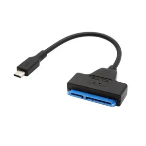 SATA To USB3.1สายเคเบิล Type-C Type C USB-C เป็น SATA 7 + 15PIN 22Pin ฮาร์ดดิสก์ไดรฟ์สายแปลงสำหรับ2.5 "Hdd/ssd