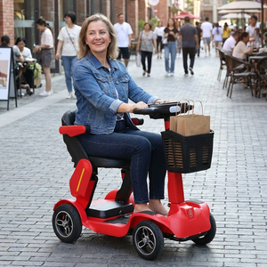 Elektrikli Engelli Yaşlı Mobilite <span class=keywords><strong>Scooter</strong></span>'ı 4 Tekerlekli Su Geçirmez Lityum Pil 500W Motor 55KM Menzil LED Işıklar Hafif - Product Image 4