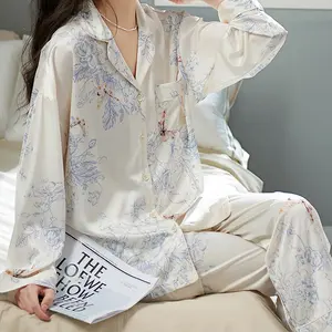 Paisley Print Polyester Cotton Satin Pajamas Custom Logo Wholesale