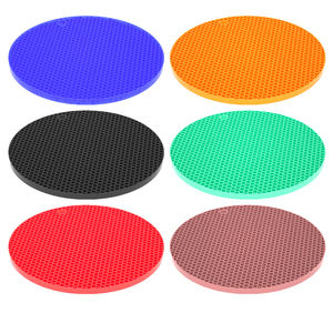 2-teiliges Set Rutsch feste Silikon-Untersetzer matte Hitze beständiges Küchen zubehör für heiße Töpfe und Pfannen - Product Image 3