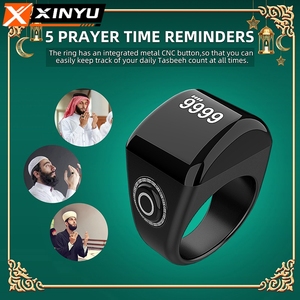 ODM/OEM 2026 Meilleure vente Cadeau islamique : Bague connectée en plastique avec compteur de <span class=keywords><strong>Zikir</strong></span> électronique, contrôle par application, Tasbih intelligent et réveil Azan - Product Image 3