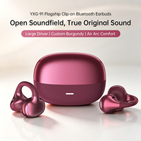 Écouteurs intra-auriculaires ouverts à clip d'oreille avec traduction IA, transducteur dynamique de 11 mm, anneau en cuivre, AB5756T, BT6.0, 200 mAh, électroplaqués pour le voyage et le sport