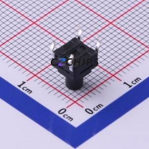 TS-1010GD-BR08026 Tactile Switch Through hole Component (THT) Switch Single Pole Single Throw Round Button 2.6N Through Hole - Product Image 2