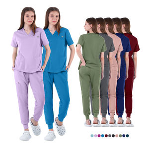 Nuevo uniforme médico de entrega rápida, conjuntos antiarrugas para mujer con botones, uniformes ajustados - Product Image 3