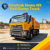 Camion benne Sinotruk Howo NX 6x4 371/400 CV, le plus vendu, pour le transport minier et de chantier sur le marché mondial