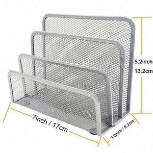 3 Tier <b>Mesh</b> Metal Desk Rack Organizer File Rack Letter A4 Papers Documents Holder Desk Organizer - Product Image 5