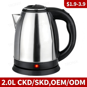 Bouilloire Électrique Sans Fil en Acier Inoxydable 0.8L-2.0L, Classique, Personnalisée, Certifiée CE RoHS ETL <span class=keywords><strong>CB</strong></span>, OEM/ODM SKD/CKD, Vente en Gros - Product Image 1